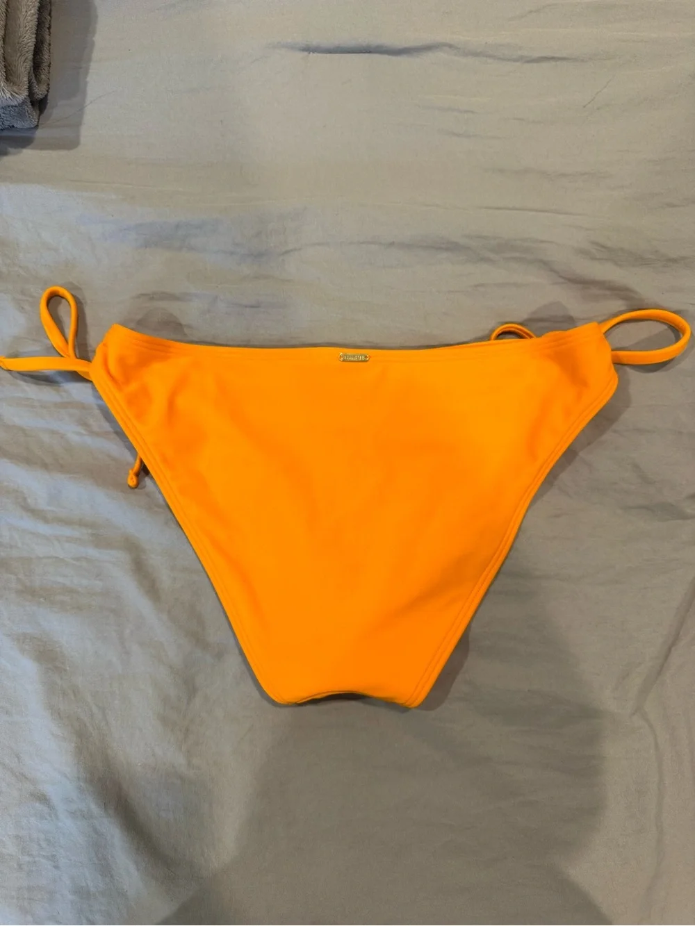 Hollister Bright Orange Side-Tie Bikini Bottoms